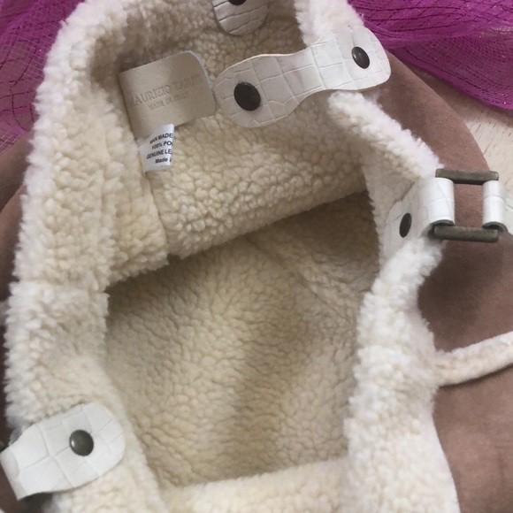 MAURIZIO TAIUTI Suede fur lined Italian purse - Picture 4 of 5